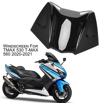Motocykel čelné Sklo ŠPORTOVÝ Dekorácie Čelné sklo Pre YAMAHA TMAX 530 T-MAX 560 2020-2021 Bright Black