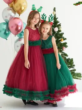 MQATZ Baby Dievčatá Oblečenie Detí Cosplay Kostým Maškarný Karneval Dieťa Zimné Vianočné Šaty Deti Strany Princezná Santa Claus Loptu