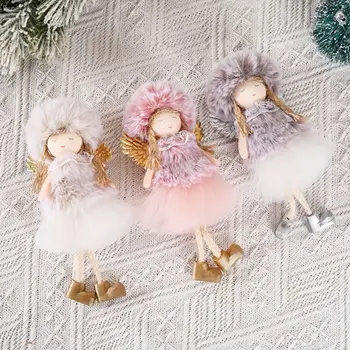 Multicolor Vianočné Závesné Prívesky, Darčeky DIY Plyšové Drop Ozdoby Angel Girl Bábika Festival Prospech Vianočný Strom Dekorácie