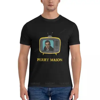 muži bavlnené tričko perry mason tv právnik vintage Classic T-Shirt mens obyčajný t košele, Blúzky, muž čierne tričko