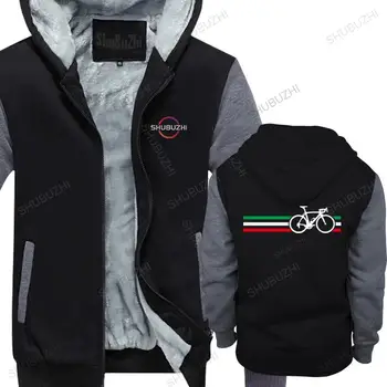 Muži zimné hoodie módnej značky mikina Cyklistické Pruhy talianskej Národnej Road Race Mens zábavné voľné fleece kapucňou kabát Euro veľkosť