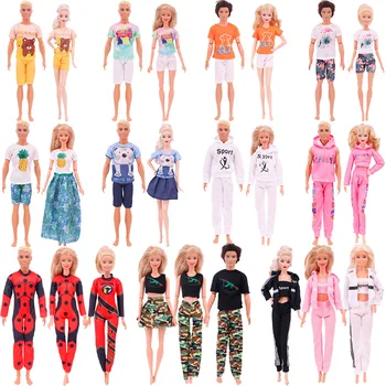 Móda 2KS/Veľa Barbiees Bábiky Oblečenie Ručné Sukne T-Krátke Bežné Šortky Pre Ken Boy&11.8 Barbiees Bábika BJD Bábika Deti Hračky