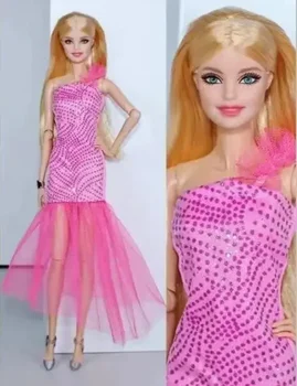 Móda Ružová Fishtail 1/6 Bábiky Oblečenie Pre Barbie Šaty Pre Bábiky Barbie Šaty Večerné Šaty 11.5