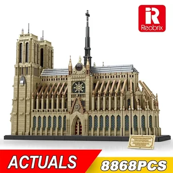 NA SKLADE 8868pcs MOC Notre-Dame Katedrály v Paríži Stavebnice pre Dospelých Stavebné kamene, Tehly hračky pre chlapcov Darčeková Sada