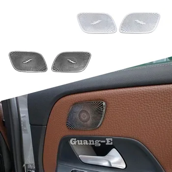 Nerezová Vnútri Späť Zadné Dvere a Audio Pre Mercedes Benz GLB Triedy W247 X247 2019 2020 2021 2022 2023 Hovoriť Zvuk Krúžok Výbava 2ks