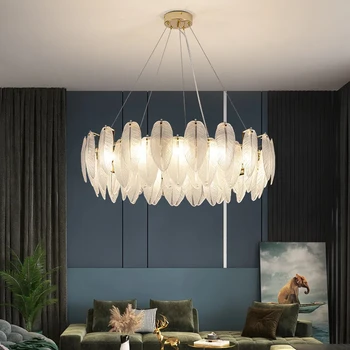 Nordic LED Sklenené Lustre pre Obývacia Izba, Jedáleň, Spálňa, Kuchyne Okuliare Moderný Luster Luxusné Gold Art Decor Visí Lampa