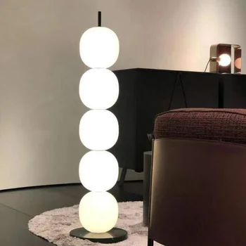 Nordic Moderný Minimalistický Sklenenú Guľu Poschodí Lampa Dizajnér Obývacia Izba, Spálňa Domova Gauč Mramoru Stáleho Svetla Lambader