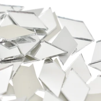 NOVÉ 100~500pcs Samolepiace Mini Zrkadlo na Stenu-Nálepky Obkladačky Väčšinu Diamond Tvar Pre Steny umelecké Diela Hobby Ručné Dodávky