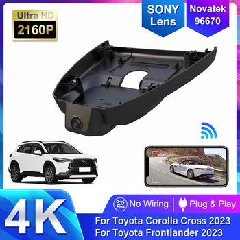 Nové ! 4K Auta DVR Wifi videorekordér Dash Cam Kamera Pre Toyota Frontlander / Corolla Kríž 2023 Plug and Play UHD DashCam
