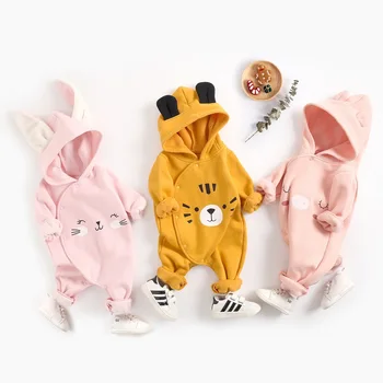 Nové Detské Oblečenie Chlapci Dievčatá Jumpsuit Zvierat Cartoon Romper Baby Kombinézu Novorodenca Onesie Oblečenie Na Jeseň Zima Pribrala Oblečenie