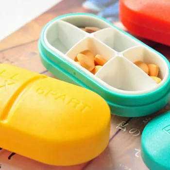 Nové Mini Roztomilý Pilulku Box Tabletky, Kapsule Skladovanie Skladacie Nádoby Plastové Pilulku Box Cestovný Box, Držiak