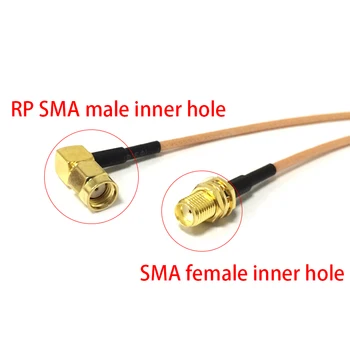 Nové SMA Female Jack Matica Prepínač RP - SMA Konektor Pravý Uhol Pigtail Kábel RG316 15 CM 6
