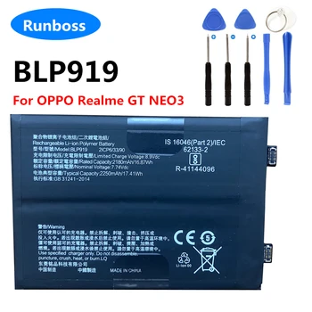 Nový, Originálny 4500mAh BLP919 Kvalitné Batérie Pre OPPO Realme GT NEO3 Neo 3 Mobilného Telefónu