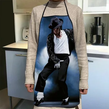 Nový Príchod Michael Jackson Zástera Kuchynské Zástery Pre Ženy Oxford Tkanina Na Čistenie Pinafore Domáce Varenie Príslušenstvo Zástera 0410