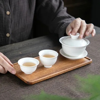 Ochrnutú Orech obdĺžnikový zásobník Japonskej rodiny, obývacia izba, suché dialo čaju zásobník šálku čaju drevený zásobník hotel riad obchodné