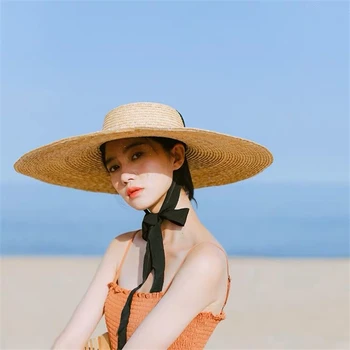 okraj slnko klobúk s dlhou stuhou žena pláži klobúk dámy dovolenku slamy uv klobúk pre ženy, záhrada japonský veľkoobchod