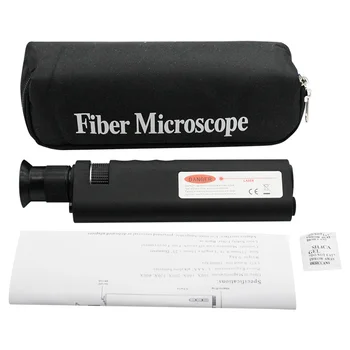 Optické vlákna zväčšovacie sklo 200 X 400 Krát ručné optickým mikroskopom, optické vlákna konci detektor, koniec detektor
