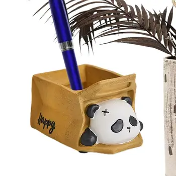 Panda Držiak Na Pero Živice Cartoon Ornament Ploche Ceruzka Organizátor Roztomilý Vzhľad Stacionárne Výzdoba Pre Prácu Oblasti Štúdia Izba