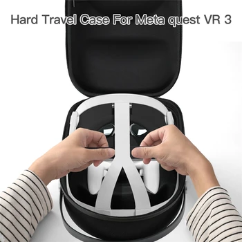 Pevný Cestovné puzdro Kožený Remienok na Ruku Skladovanie Taška VR Príslušenstvo pre Meta Quest VR 3 Pevný Cestovné puzdro Kožený Remienok na Ruku Skladovanie Taška VR Príslušenstvo pre Meta Quest VR 3 2