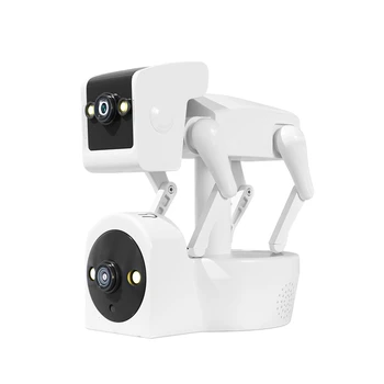 Plastové Robota Psa Kamera Farebná PTZ IP Dome Kamera Yoosee APP AI Humanoidný Detekcie Baby Monitor-EU Plug