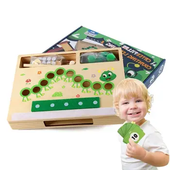 Počítanie Hračky Deti Caterpillar Počítanie Manipulatives KMEŇOVÝCH Vzdelávacie Matematické Vzdelávacie Hračky Pre Chlapcov, Dievčatá, Drevené Hračky Montessori