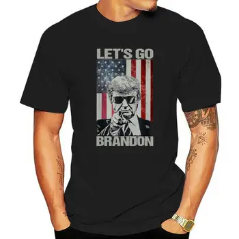 Poďme Brandon Tromf a Americké Vlajky T-Shirt Vlasteneckej Tee Topy Mužov Oblečenie