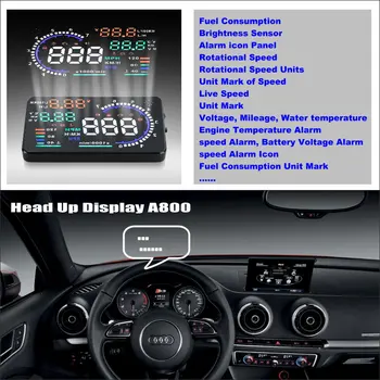 Pre Audi A3 2014-2019 2020 2021 Auto Elektronické HUD Head Up Display Bezpečnej Jazdy Obrazovke Auto Príslušenstvo Plug And Play OBD/OBD2