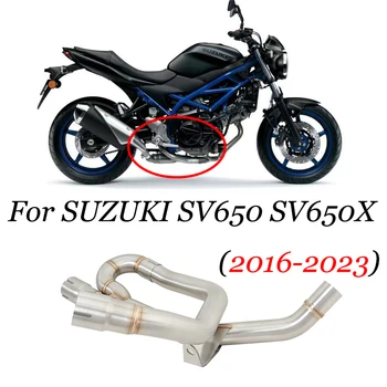 Pre SUZUKI SV650 SV650X 2016 - 2023 Motocykel Výfukového Systému Esacpe Moto Uprostred Prepojenie Potrubia Sklzu Na Sklade Šál z Nehrdzavejúcej Ocele