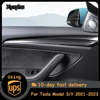 Pre Tesla Model 3 2023 Dvere Auta Dekorácie, Doplnky Matná Skutočné Uhlíkových Vlákien Nový Model Y 2023 Model3