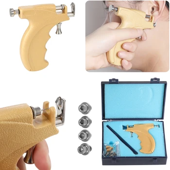 Profesionálne Ear Piercing Zbraň Nástroje Ocele Stud Náušnice Bezpečné Sterilné Nos, Pupok Helix Piercing Nástroj Set Telo Šperky Stroj Kit