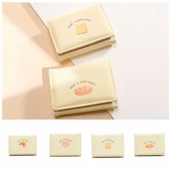 PU Kožené Kreditnej Karty Držiteľ Peňaženky Módne Toast Chlieb Držiteľa Karty Multi-Karty Cartoon Peňaženky Ženy