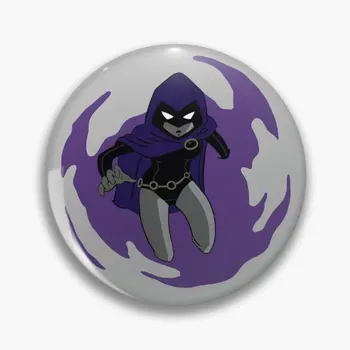 Raven Teen Titans Portál Soft Tlačidlo Pin Oblečenie Roztomilé Klobúk Módne Tvorivé Dekor Brošňa Kovové Darčekové Legrační Karikatúra Odznak Milenca