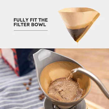 RECAFIMIL Kávy Filter Papierový Kužeľ Tvarované Dripper Kávové Filtre Šálky Espresso Kávu Drip Nástroje Papierové Filtre V-60 Tvar