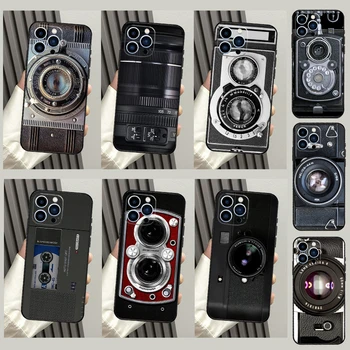 Retro Nostalgia Fotoaparát Telefónu puzdro Pre iPhone 15 13 12 Mini 11 14 Pro Max X XR XS MAX SE 2022 7 8 Plus Kryt Coque
