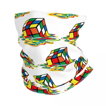 Roztavený Rubix Rubiks Cube Bandana Zimné Krku Teplejšie Vetru Zábal Tváre Šatka pre pešiu Turistiku Geometrické Matematika Magic Návlek hlavový most
