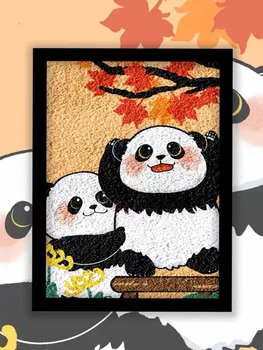 Roztomilá Panda-maľované farebné farby olej, maľované olejovej farbe a farebné a jednoduché detí ruke s farebné maľby Roztomilá Panda-maľované farebné farby olej, maľované olejovej farbe a farebné a jednoduché detí ruke s farebné maľby 0