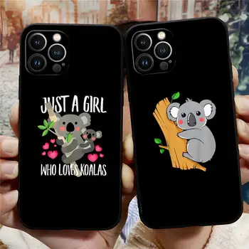 Roztomilý Kreslený Zvierat Koala Telefón puzdro Pre Apple IPhone 12 13 11 14 Pro Max Mini Xs X Xr 7 8 6s Plus Se 2020 Shockproof Zadný Kryt