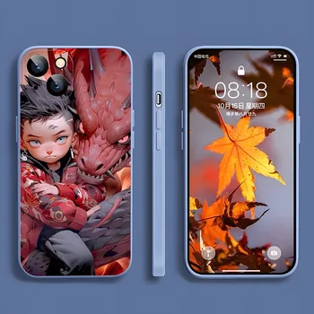 Roztomilý Kreslený Čínsky Drak Chlapec Dievča Telefón Puzdro Pre Samsung S22 S23 S21 S20 S10 Plus Lite Kvapaliny Silikónové Puzdro