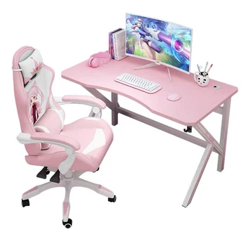 ružová počítač, písací stôl home office desktop hru e-šport tabuľka kotviace live biela počítač, písací stôl Internetová kaviareň herný stôl
