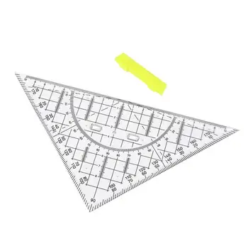 Rysovacie Nástroje Trojuholníky 22 cm Trojuholník Geometria Kreslenie Pravítko Nastaviť Nástroj na Kreslenie S Priehľadným Uhlomeru Pre Geometriu Školy