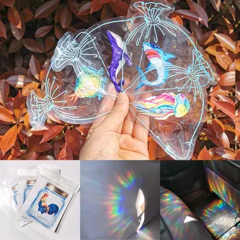 Rôzne 3D animovaný tvorivej fotografie rainbow prism elektrostatické fólie glass film PVC filmu okno film