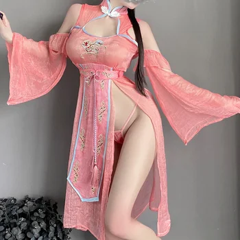 Sexy Čínsky Cosplay Princezná Šaty Žien Hanfu Bielizeň Kostýmy Dávnych Oblečenie Tradičné Zlepšiť Cheongsam Sukne Pyžamá