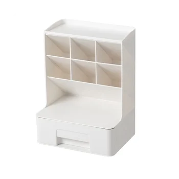Sklon Papiernictvo Úložný Box Stôl, Policu Drobnosti Kozmetické Úložný Box Integrovaný Design, Multi-Kapacita so Zásuvkami