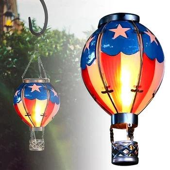 Solárny teplovzdušný Balón Svetla Svietidlo Outdoor Záhrada Dvore Visí Dekoroch LED Svetlá, Vianočné Dekorácie 32 cm Jednoduché Použitie