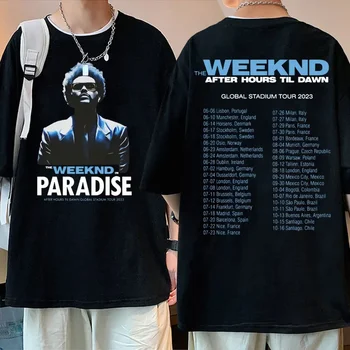 Spevák The Weeknd Po Hodinách Til Dawn Tour Grafické T Košele Muži Ženy Hip Hop Vintage T-shirt Street Fashion Nadrozmerné T-shirts