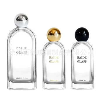 Sprejová fľašu 30ml100ml bajonet transparentné ploché kolo sklo parfum fľašu žien přebalených prenosné sprej Naplniteľné Fľaše