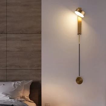 Spálňa Nočné LED Nástenné Svietidlo Zlata, Tvorivé Chodbe Uličkou Dekor Dlho Line Wall Light Design s stmievanie prepínač