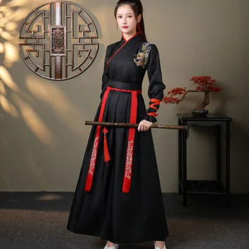 Streetwear Bežné Čínske Tradičné Čínske Šaty Hanfu Šaty Žien Oblečenie Vintage Etnický Štýl, Módne Šaty, Elegantné
