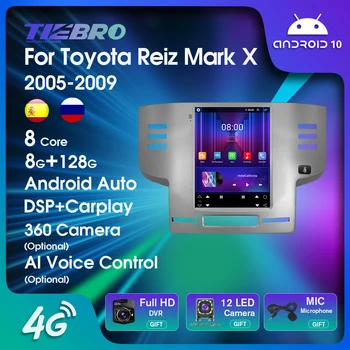 TIEBRO Android10 autorádia Pre Toyota Reiz Značka X, Roky 2005-2009 Car Stereo Multimediálne Video Prehrávač, Navigácia GPS Carplay Auto Rádio