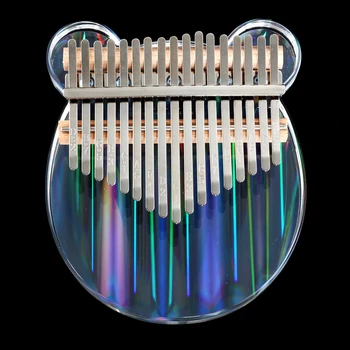 Transparentné/Rainbow Kimi Kalimba Palec Klavír Prst Klavír s Full Kit+Prípade, 17 Tlačidlo na Hudobné nástroje Pre Deti, Dospelých, Začiatočníkov